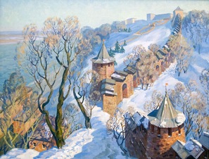 Автор картины "Зимний Нижний" Г. П. Гришин
